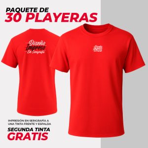 Pack 30 - Playera Cuello Redondo Serigrafía