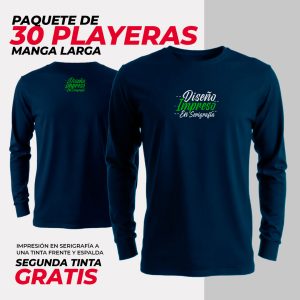 Pack 30 - Playera Cuello Redondo Manga Larga