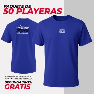 Pack 50 - Playera Cuello Redondo Serigrafía