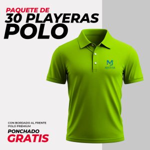Pack 30 - Playera Tipo Polo Premium con Bordado