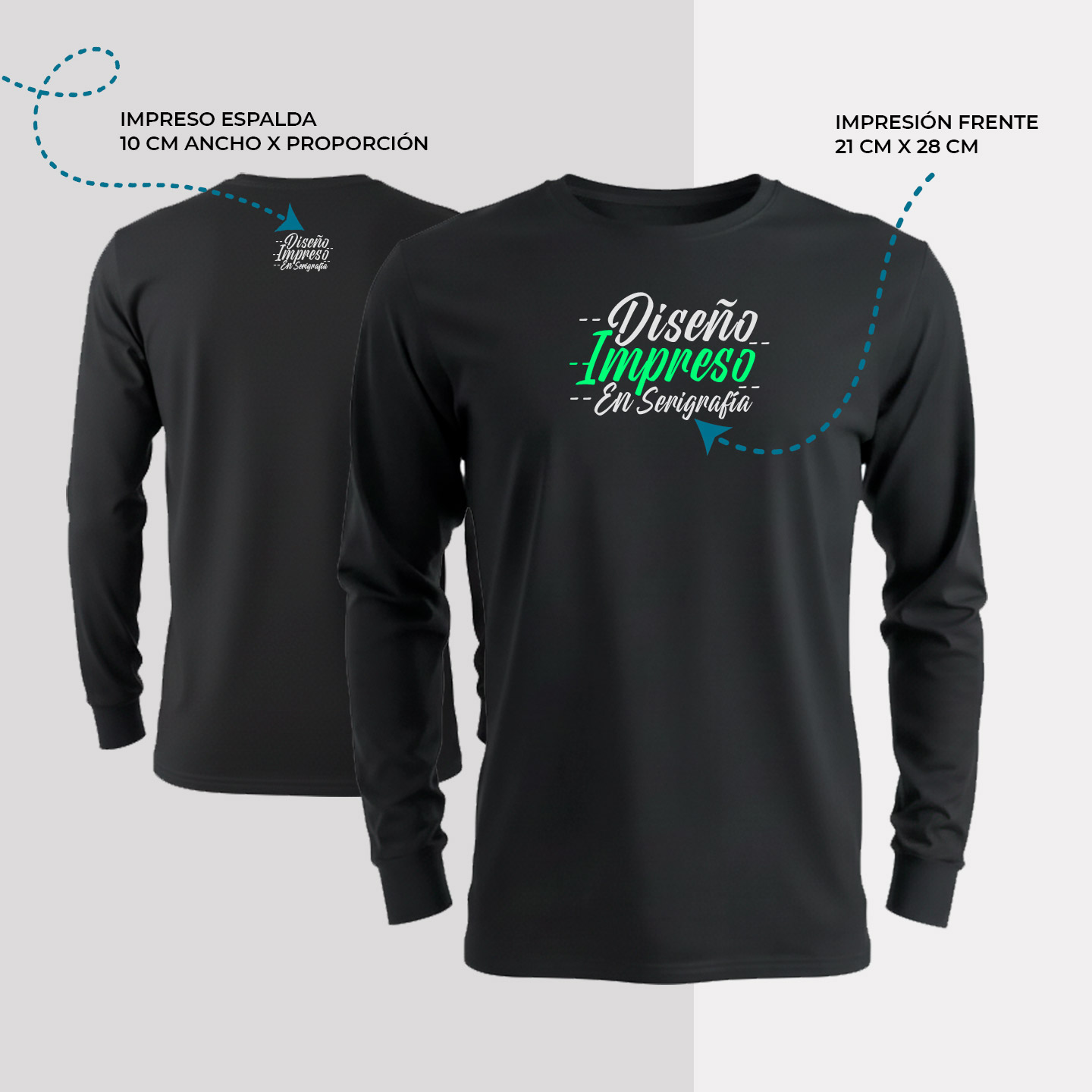 Pack 24 - Playera Cuello Redondo Manga Larga - Imagen 4
